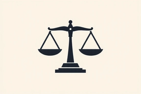 Legal scales icon representing justice and fairness